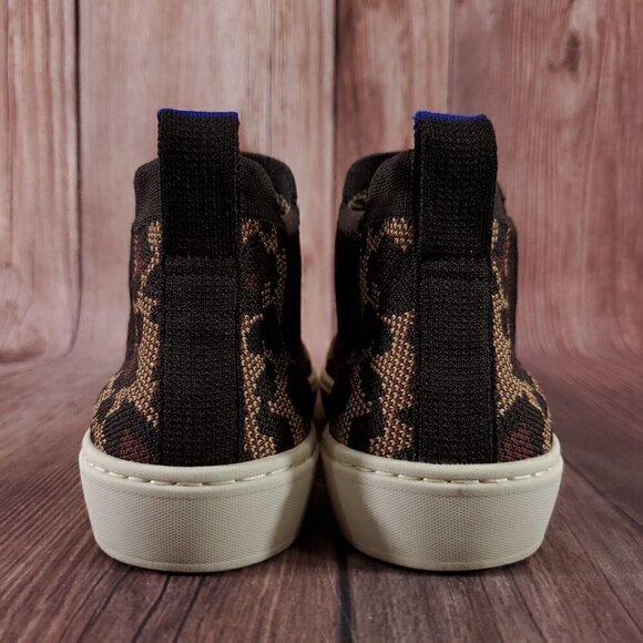 Rothys Womens 5 Chelsea Wildcat Cheetah Animal Print High Top Sneakers Retired - Picture 11 of 15